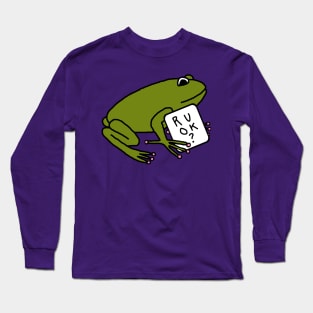 Cute Frog Wants to Know R U OK Long Sleeve T-Shirt